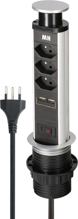 Produktbild Max Hauri Office Line POP-UP Socket Tower (3 x, Typ 13, 3 m)