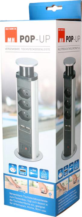 Produktbild Max Hauri Office Line POP-UP Socket Tower (3 x, Typ 13, 3 m)