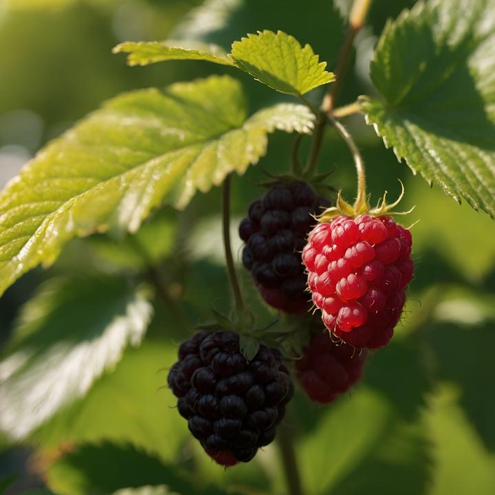 Actual product image Plant in a Box Rubus idaeus Malling Promise - set of 2 raspberry plants (50 cm)
