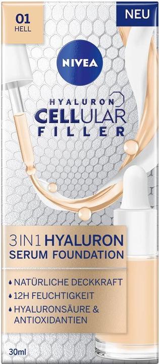 Actual product image NIVEA Hyaluron Cellular Filler 3in1 Serum Foundation light (30ml) (01 Bright)