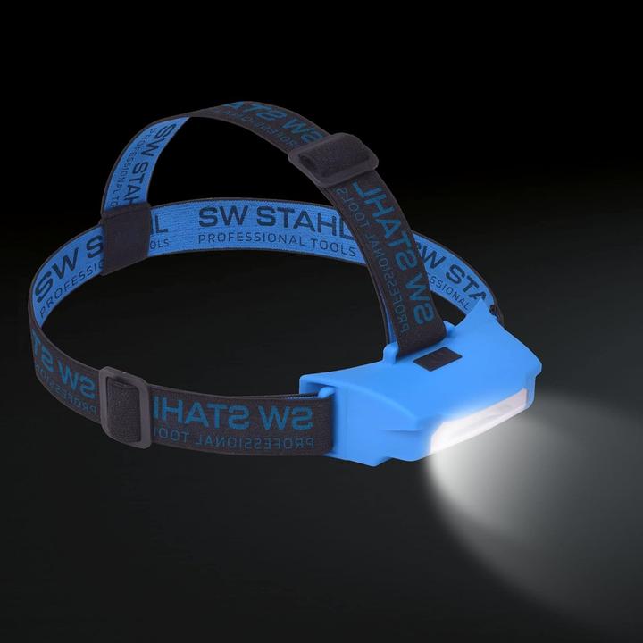Produktbild SW-Stahl S9716 LED Akku-Stirnleuchte, 2W COB I wiederaufladbare Stirnlampe mit USB Ladekabel und Ada (180 lm)