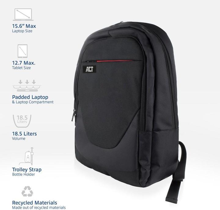 Actual product image Suburb Backpack for laptops up to 15.6", made from recycled plastic bottles (18.50 l)