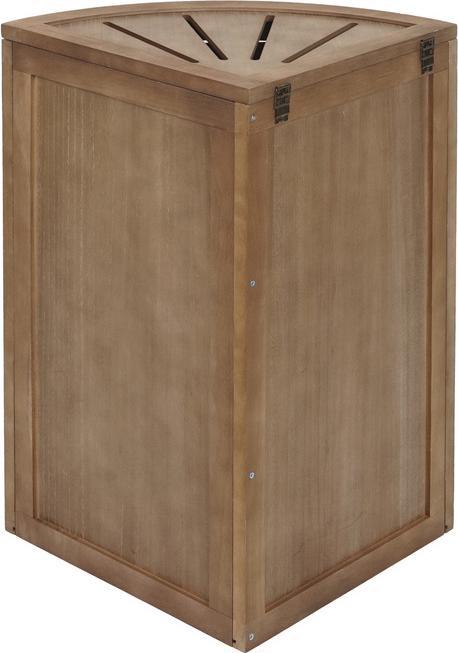 Image du produit Swisshandel24 Panier à linge d'angle HWC-H87, Bac à linge Collecteur de linge Trieur de linge, bois 70L 66x53x38cm (70 l)