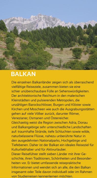 Nährwerte und Zutaten Reiseführer Balkan (Deutsch, Martin Bock, Birgitta Gabriela Hannover Moser, Frank Dietze, Matthias Koeffler, Shkëlzen Alite, 2023)
