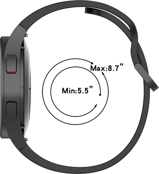 Actual product image König Design Silicone Strap 20mm Watch Strap for Samsung Galaxy Watch 4 5 Classic Pro Loop (20 mm, Silicone)