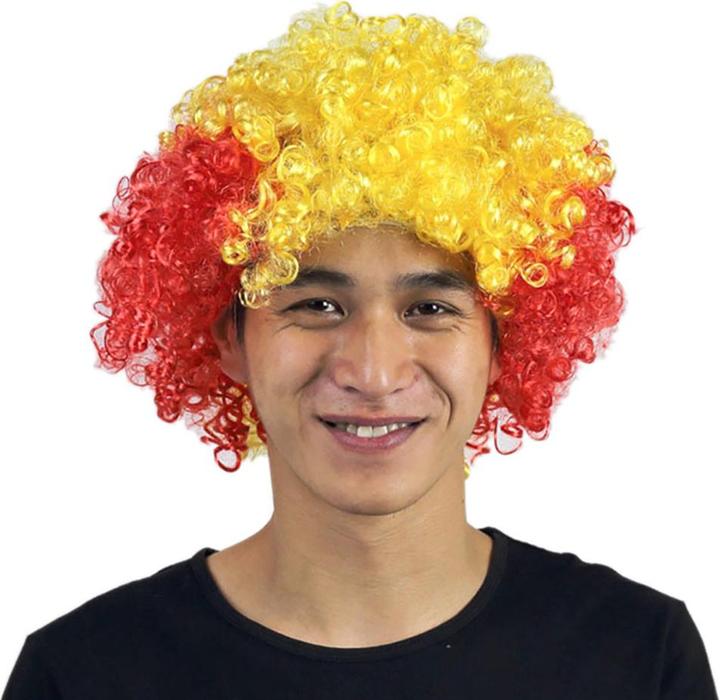 Produktbild PhoneLook Fanartikel Spanien Perücke in Spanien Fahnen Farbe Haare gekräuselt Unisex