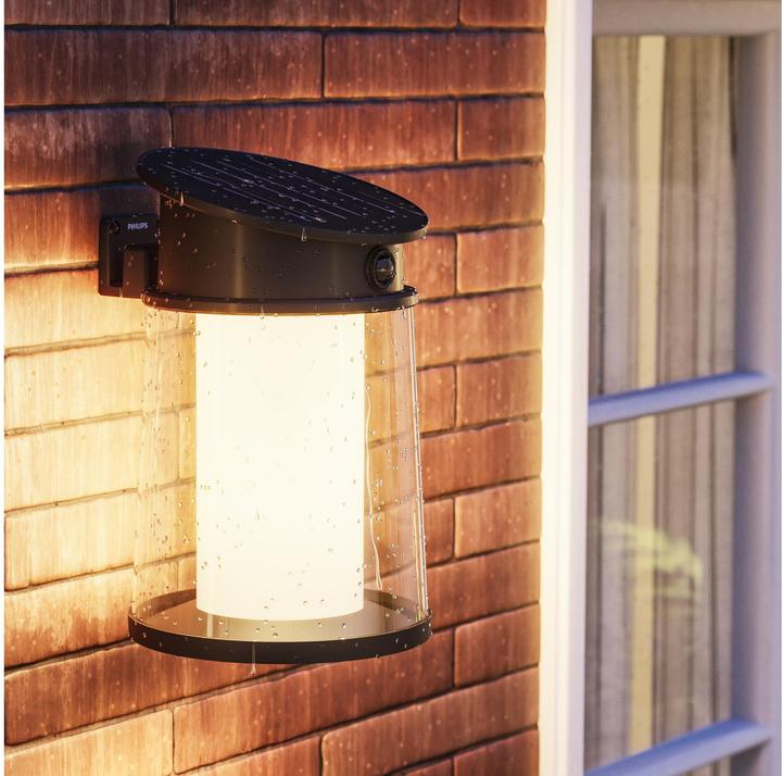 Produktbild Philips Lighting Juda 929004633201 Solar-Aussenwandleuchte 3.2 W Warmweiss Schwa (470 lm, IP44)