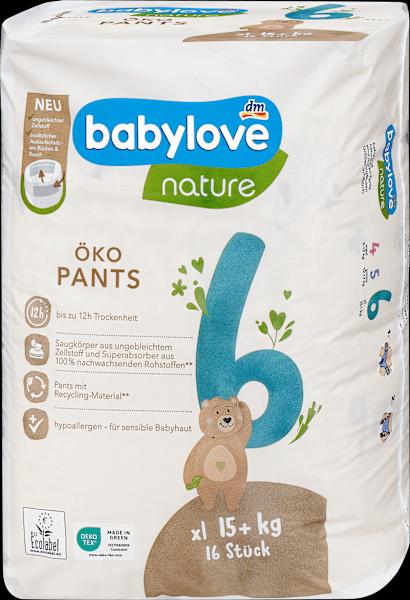 Produktbild dm babylove nature Pants (Gr. 6, Tragepack, 16 Stück)