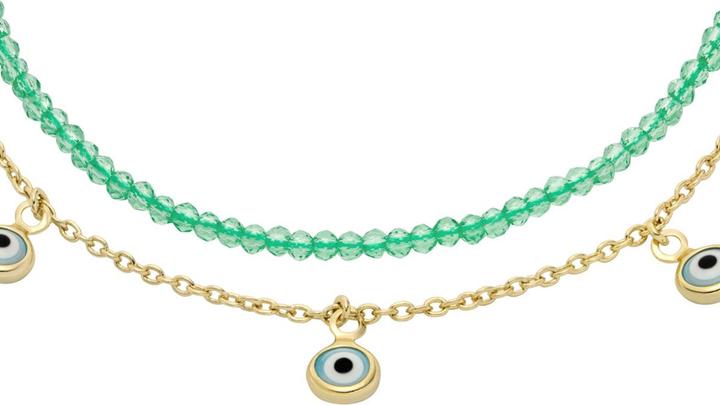 Produktbild Fossil JA7284710 Dames Armband (sieraad) 19.5 cm - Goudkleurig (19.50 cm, Messing, Glas)