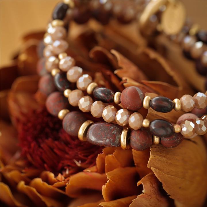 Produktbild Andreani Armband mit echtem braunem Jaspis (80 cm)