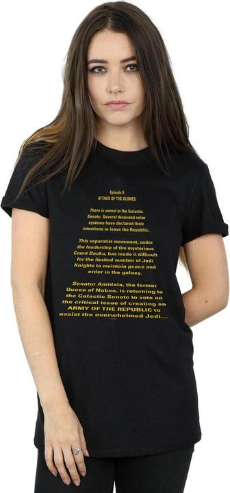 Produktbild Star Wars Attack Of The Clones Opening Crawl TShirt (L)