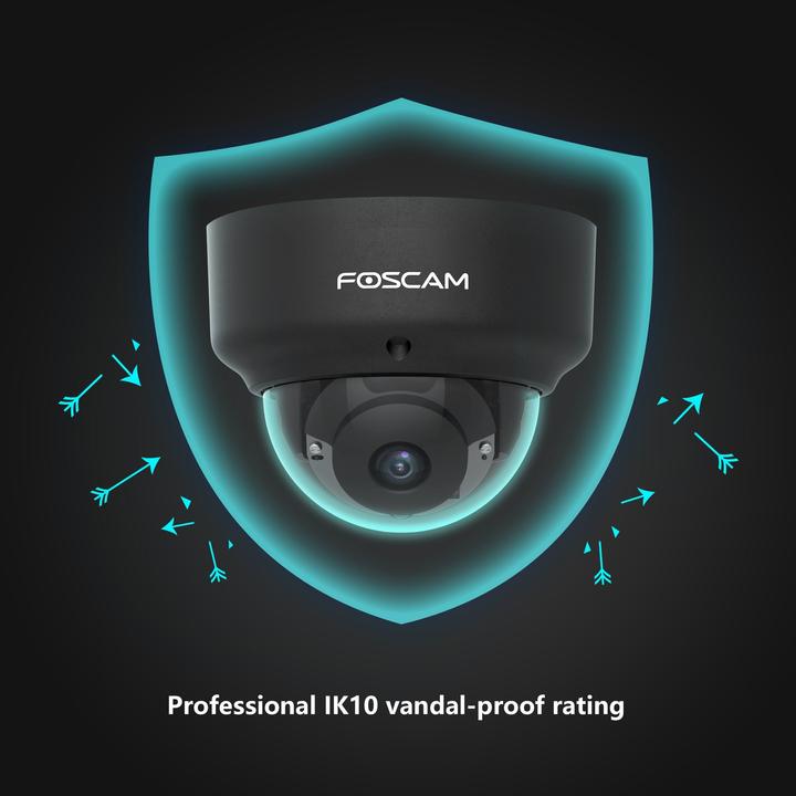 Actual product image Foscam D2EP - Full HD PoE Buiten IP Camera - Zwart (1920 x 1080 Pixels)