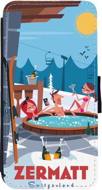 Actual product image PhoneLook Coque Wallet noir Zermatt Mountain Jacuzzi (Apple iPhone 13)