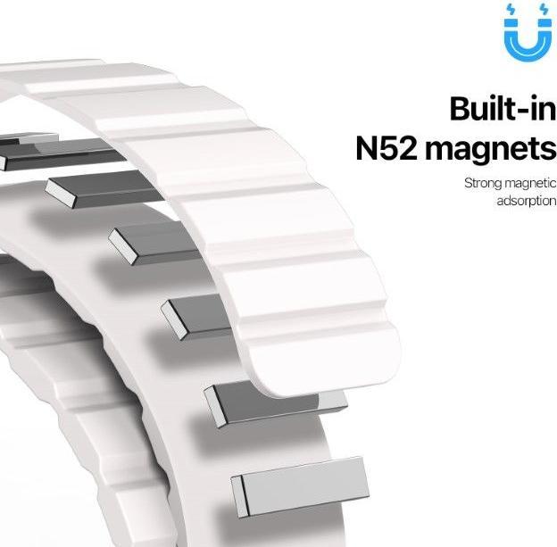 Immagine prodotto Dux Ducis Cinturino OA per Apple Watch 38mm/40mm/41mm - Bianco (38 mm, 40 mm, 41 mm, Silicone, Apple Watch Series 2, Apple Watch Series 1, Apple Watch Series 3, Apple Watch Serie 4, Apple Watch Serie 5, Apple Watch Serie 6, Apple Watch Series 7, Apple Watch Series 8, Apple Watch Series 9, Apple Watch SE)