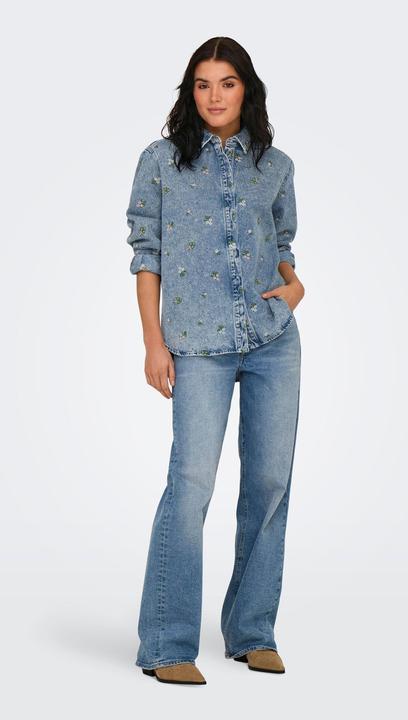 Image du produit Only Onlvera L/S Flower Emb Shirt Dnm Yor (XS)