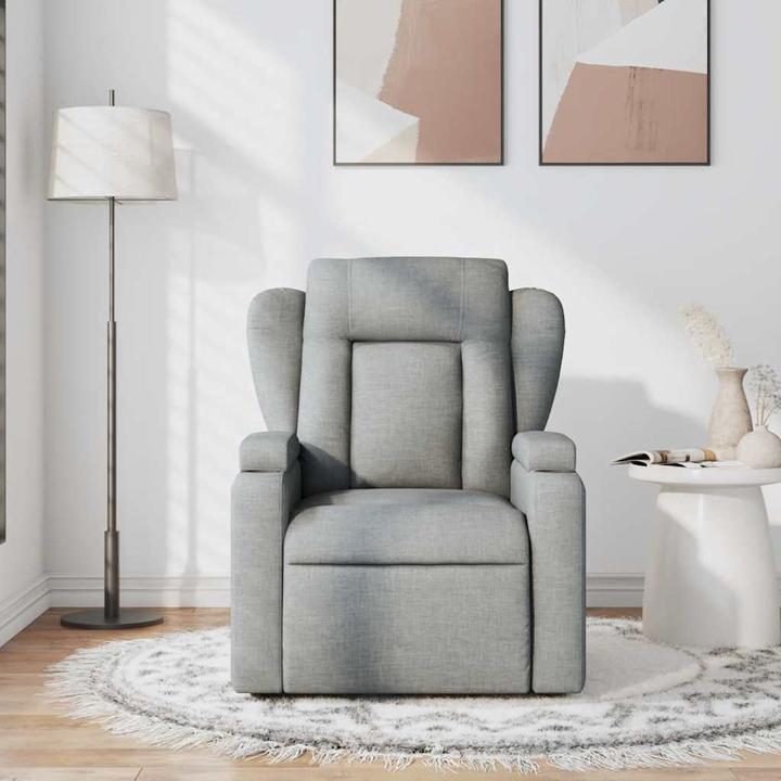 Image du produit VidaXL Fauteuil de massage gris clair tissu,Couleur : gris clair,Matériau : tissu