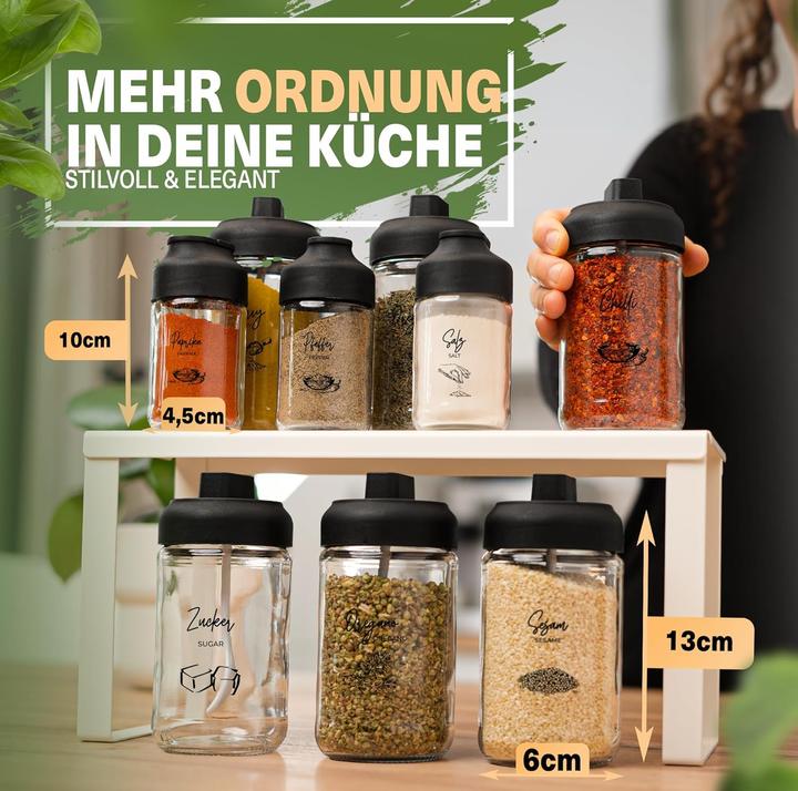Actual product image Viwares 9-teiliges Gewürzgläser Set