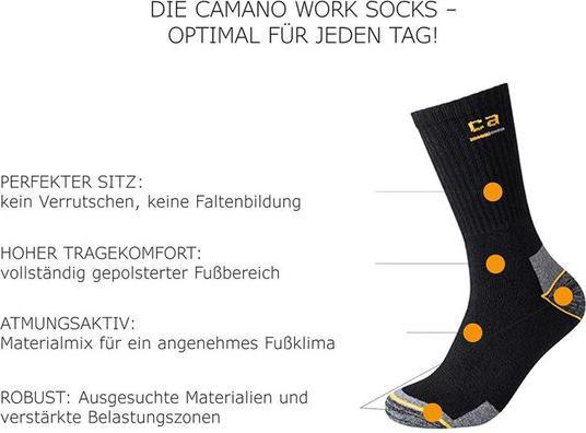 Image du produit Camano Chaussettes de travail unisexes 9p (paquet de 9, 47 - 49)