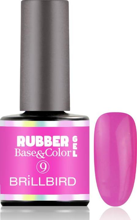 Produktbild BrillBird Rubber Gel Base&Coral #9 8ml (UV-Gel Lack)