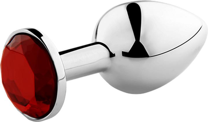 Image du produit Secret play Plug anal en métal avec butoir en diamant (rouge)