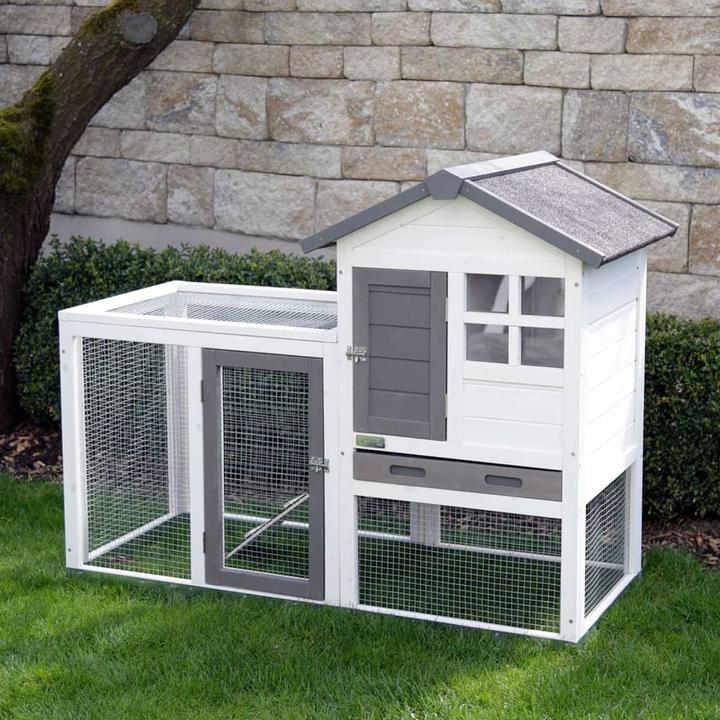 Image du produit Kerbl Clapier pour rongeurs Freetime Luke, maison en bois avec cour extérieure, toit en bitume, bac de
