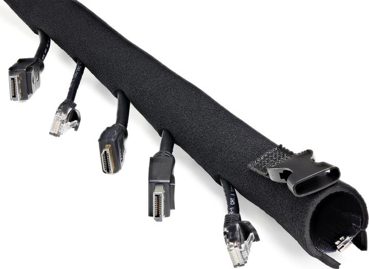 Actual product image StarTech Neoprene Cable Sleeve with Zipper & Buckle - Diameter - Computer/PC (Cable conduit, 100 cm)
