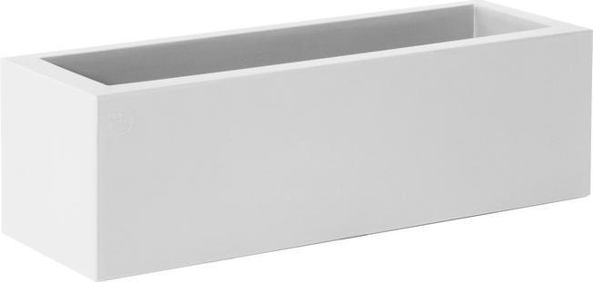 Actual product image Newgarden JARA 100 Planter XXL large square 100x40x36cm white 61L with water reservoir outside
