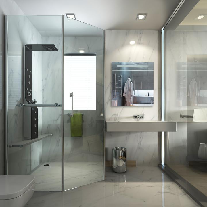 Immagine prodotto Relaxdays Armadio a specchio LED con 2 ante (60 x 12 x 67 cm)