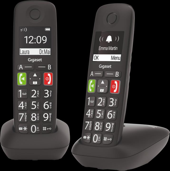 Produktbild Gigaset E290M - Vaste telefoon - DECT-set DUO - Zwart