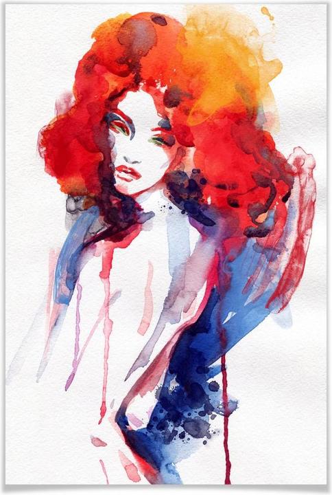 Image du produit Trenddeko La femme aux cheveux de feu (60 x 90 cm)