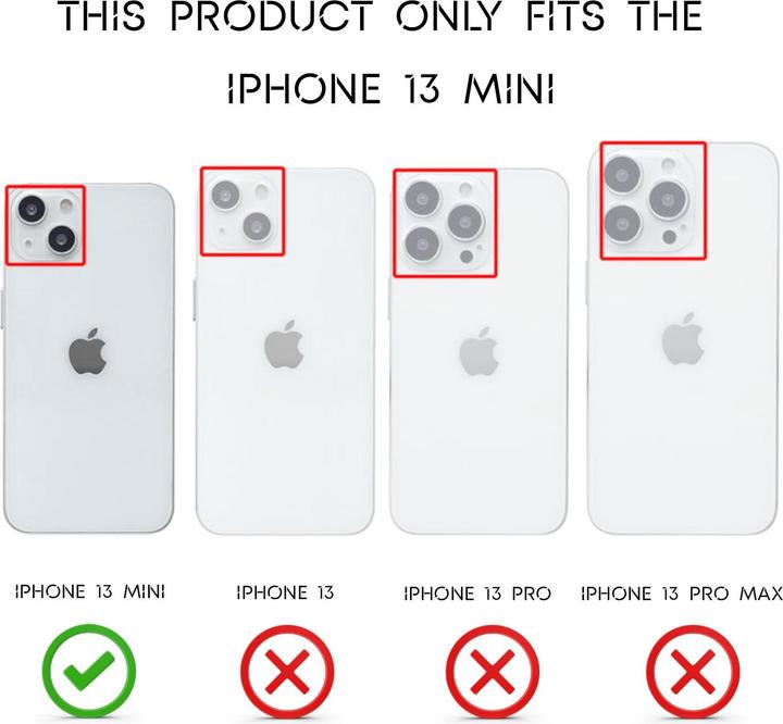 Immagine prodotto Nalia Custodia per cellulare in silicone con aspetto in pelle (Apple iPhone 13 mini)