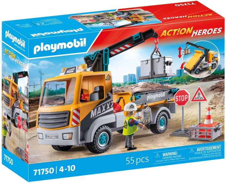 Produktbild Playmobil Baustellen-LKW mit Kran (71750, Playmobil Action Heroes)