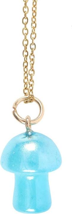 Actual product image Something Different Aura Crystal Mushroom Necklace & Card (100% synthetic material)