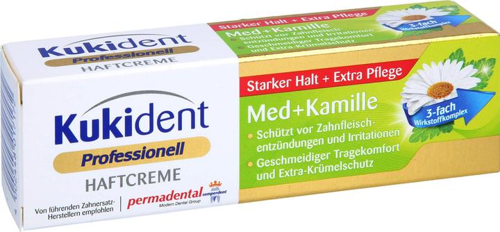 Kukident Haftcreme Med + Kamille extra starker Halt, 40 g Creme
