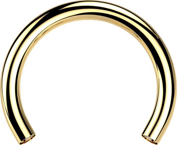 Image du produit Star Piercing Micro Circular-Stab vergoldet mit 0.8 mm Innengewinde (Titane G23, sans laiton)