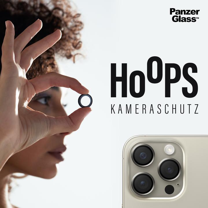 Produktbild PanzerGlass Hoops Camera Lens Protector (1 Stück, Apple iPhone 15 Pro, Apple iPhone 15 Pro Max)