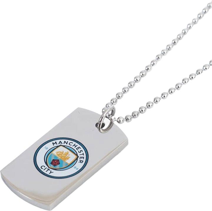 Produktbild Manchester City FC Wappen Erkennungsmarke und Kette Edelstahl (100% synthetisches Material)