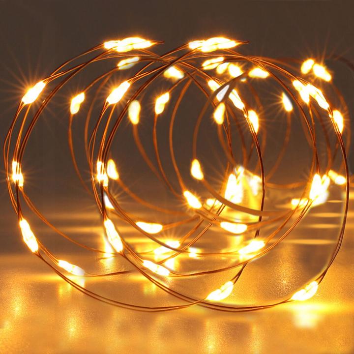 Image du produit H & S Collection Lot de 2 guirlandes lumineuses, 40 LED chacune, à suspendre, intérieur, L 195 cm (1.95 m)