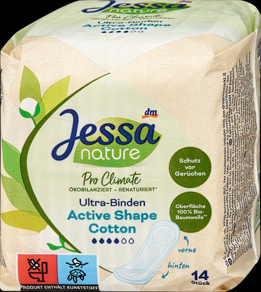 Produktbild dm Jessa Ultra-Binden Nature Active Shape (Damenbinden)