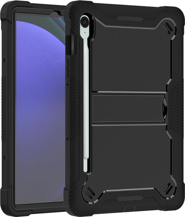 Techsuit - Rugged TabShell + Screen Protector - Samsung Galaxy Tab S9 FE / S10 FE - Black (Samsung Galaxy Tab S10 FE)
