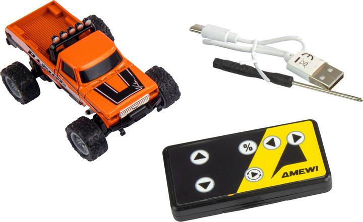 Productafbeelding Amewi Monster Truck Die Cast 1:64 RTR, Orange, Altersempfehlung (RTR Gereed voor gebruik)