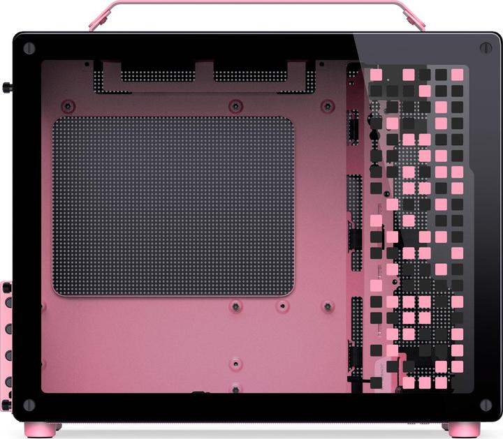 Actual product image Jonsplus MATX Handle Case Z20 - Black-Pink (mATX, Mini-ITX)