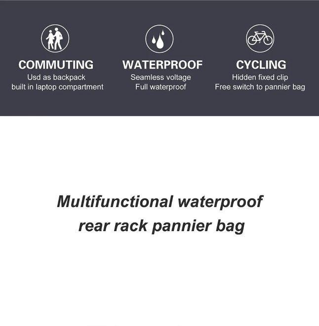 Produktbild Rhinowalk Velo Rucksack (27 l, Gepäckträgertasche)