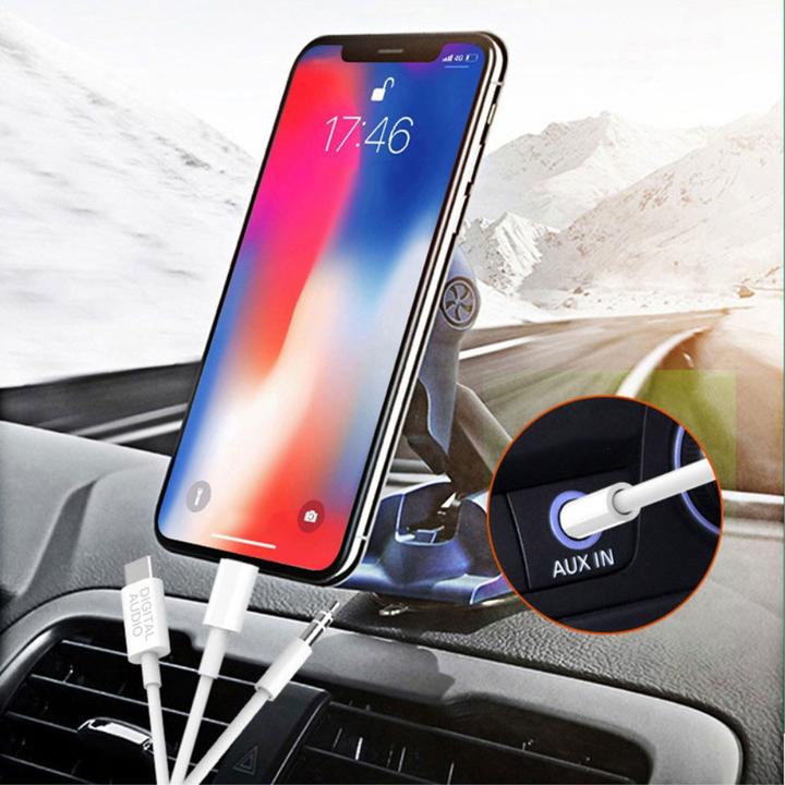 Image du produit Apfelkiste Lightning / 3.5mm AUX / USB C auf 3.5mm AUX Musik Adapter Kabel Konverter - 120cm (Jack 3.5mm, Lightning, USB Type C, Jack 3.5mm)