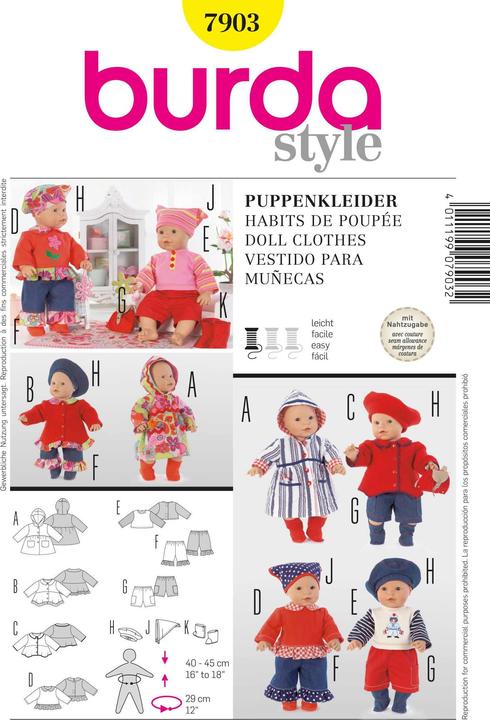 Produktbild Schnittmuster Puppenkleider