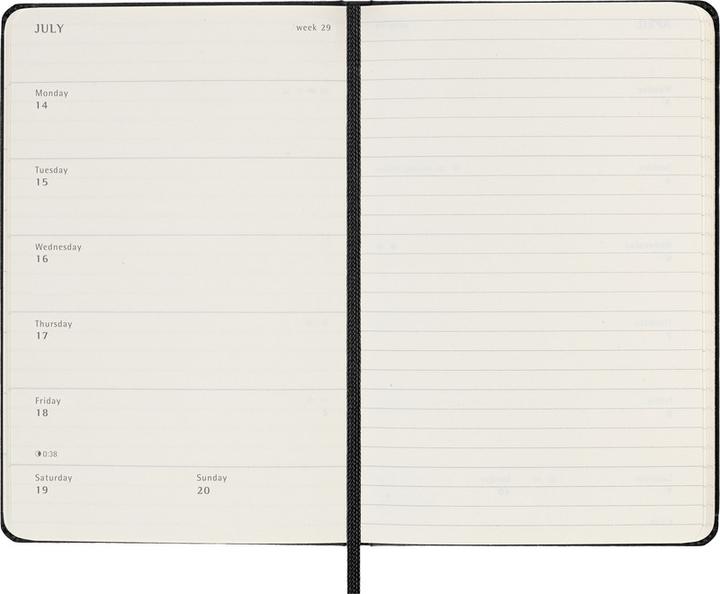 Produktbild Moleskine Notizkalender (A6, Pocket, Englisch)