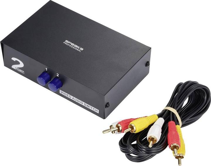 Produktbild SpeaKa Professional SP-11175216 2 Port Composite-Switch mit Audio-Ports