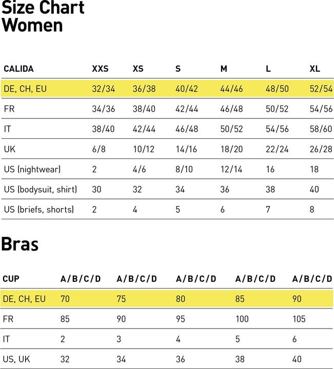 Nährwerte und Zutaten Calida Dsw Balancing T-Shirt (W36/L38)
