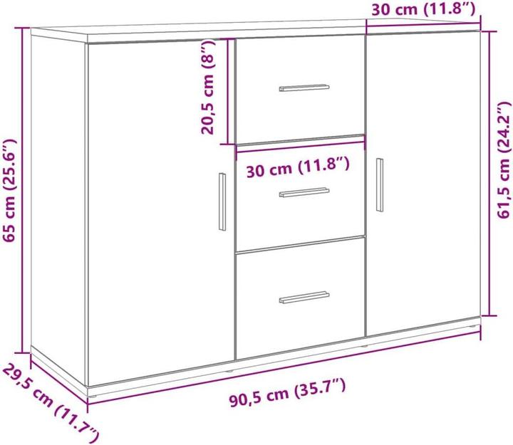 Produktbild VidaXL Sideboard (90.5 x 29.5 x 65 cm)