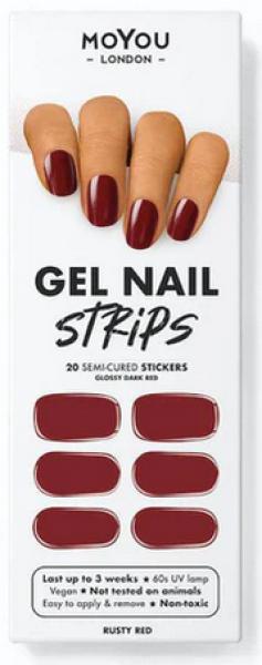 Image du produit MoYou London Gel Nail Strips Rusty Red (Séchoirs pour vernis à ongles, Rouge rouille)